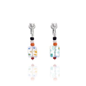 Judy Is A Punk Glass Candy Clip On Earrings - Clear Sugar