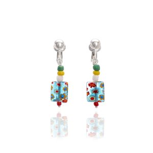 ERCL-JC-13 Baby Candy Round Clip On Earrings - Clear Mint