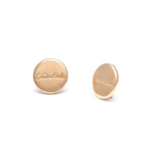 Zandra Rhodes Gold Button Clip On Earrings