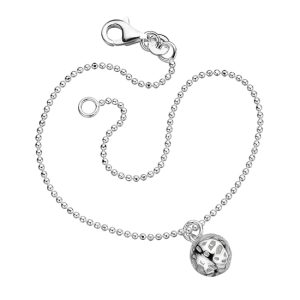 B-BG-23 Basics Silver Patterned Ball Bracelet