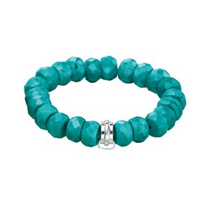 B-ELS-9 Elements Silver Imitation Turquoise Bracelet
