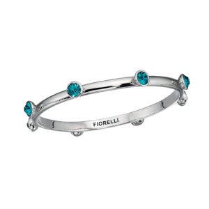 Fiorelli Blue Cubic Zirconia Silver Bangle