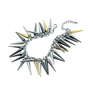 Fiorelli Silver, Gunmetal and Gold Spike Bracelet