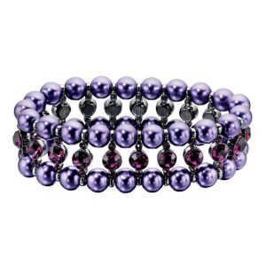 Fiorelli Purple Crystal Beaded Bracelet
