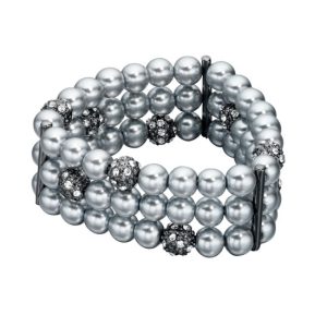 Fiorelli Triple Silver Beaded Bracelet