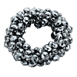 Fiorelli Silver Beaded Scrunchie Style Bracelet