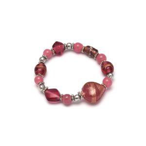 Look East Caramel Heart Bracelet - Pink