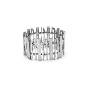 B-RH-1 Rodney Holman Multi Bar Elasticated Bracelet - Silver