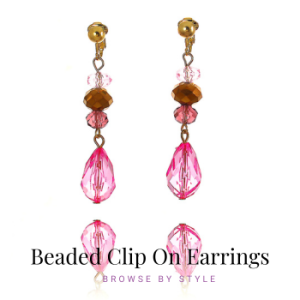Beaded Clip On Earrings