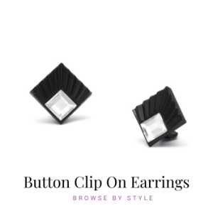 Button Clip On Earrings