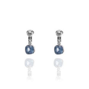 ERCL-62-FIOR Fiorelli Blue Cubic Zirconia Square Clip On Earrings