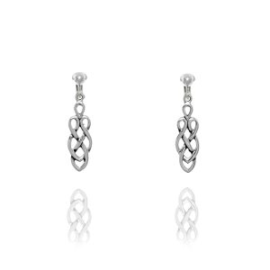 ECRL-BG-1 Basics Sterling Silver Celtic Knot Clip On Earrings