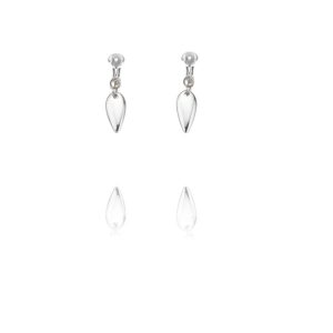 ERCL-BG-65 Basics Sterling Silver Classic Drop Clip On Earrings