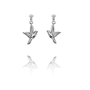 ERCL-BG-74 Basics Sterling Silver Bird Clip On Earrings