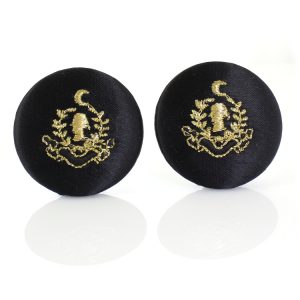 ERCL-DCM-12 De Mulieribus Claris Emperor Button Clip On Earrings