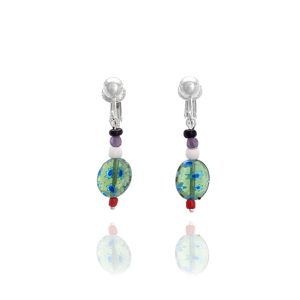 ERCL-JC-11 Baby Candy Round Clip On Earrings - Greens