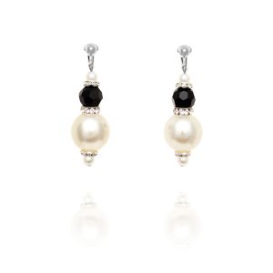ERCL-JC-50 Oversized Faux Pearl Drop Clip On Earrings