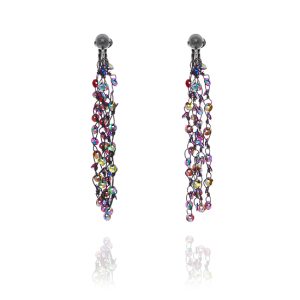 ERCL-LE-11 Look East Strong Sequin Tassel Clip On Earrings