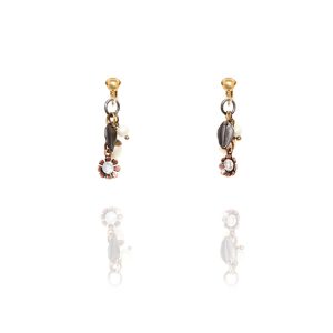 Minxy's Jewellery Cultured Pearl Diamante Leaf Drop Clip On Earrings