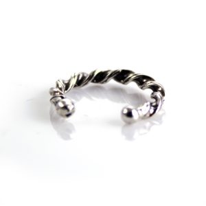 ERCL-MJ-73 Twisted Band Sterling Silver Ear Cuff