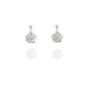 Miryoku 925 Sterling Silver Sakura Flower Clip On Earrings