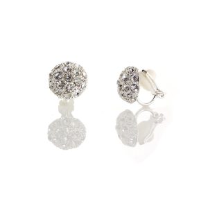 ERCL-PL-15 Park Lane Round Cubic Zirconia Stud Clip On Earrings