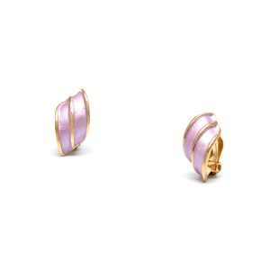 Rodney Holman 18ct Gold Plated Wing Clip On Earrings - Lilac