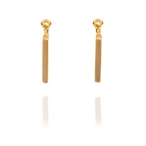 Rodney Holman Single Bar Clip On Earrings - Gold