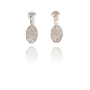 ERCL-RH-240 Rodney Holman Hammered Disc Clip On Earrings
