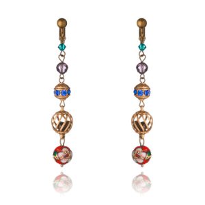 ERCL-SS-10 Oriental Beads Clip On Earrings