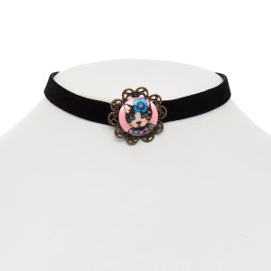 Posy Cat Button Choker Necklace