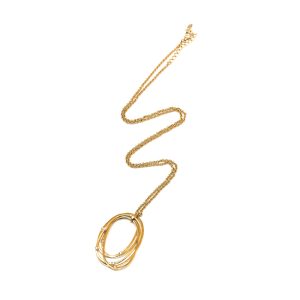 N-FIOR-18 Fiorelli Multi Oval Crystal Necklace - Gold