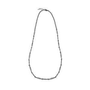 N-FIOR-20 Fiorelli Gunmetal Elongated Bomb Necklace