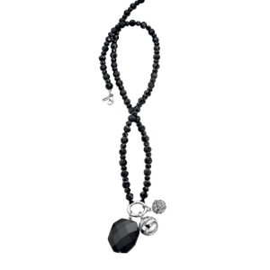 Fiorelli Black Beaded Charming Necklace