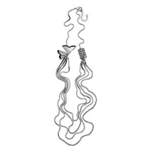 Fiorelli Silver Butterfly Strand Necklace