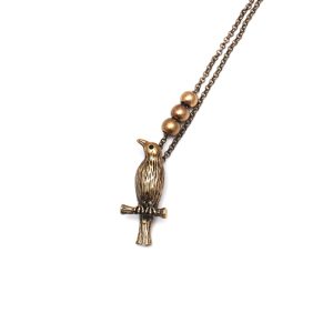 N-POM-1 Peace of Mind Observant Bird Necklace