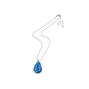 N-RH-19 Rodney Holman Droplet Necklace - Ocean Blue