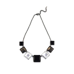 N-RH-8 Rodney Holman Cool Tones Square Necklace