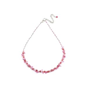 Look East Classic Petite Bead and Sequin Necklace - Pink