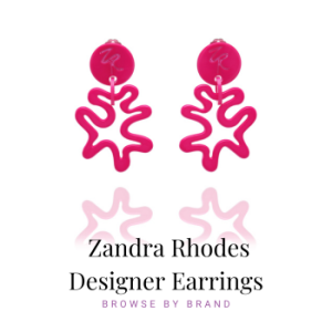 Zandra Rhodes Designer Earrings