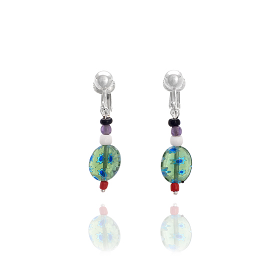 ERCL-JC-11 Baby Candy Round Clip On Earrings - Greens - Make Me Beautiful - the clip on earrings specialists ERCL-JC-11 Baby Candy Round Clip On Earrings - Greens