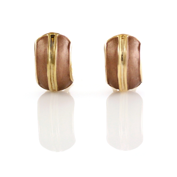 ERCL-RH-256 Rodney Holman Band Clip On Earrings - Brown - Make Me Beautiful - the clip on earrings specialists ERCL-RH-256 Rodney Holman Band Clip On Earrings - Brown