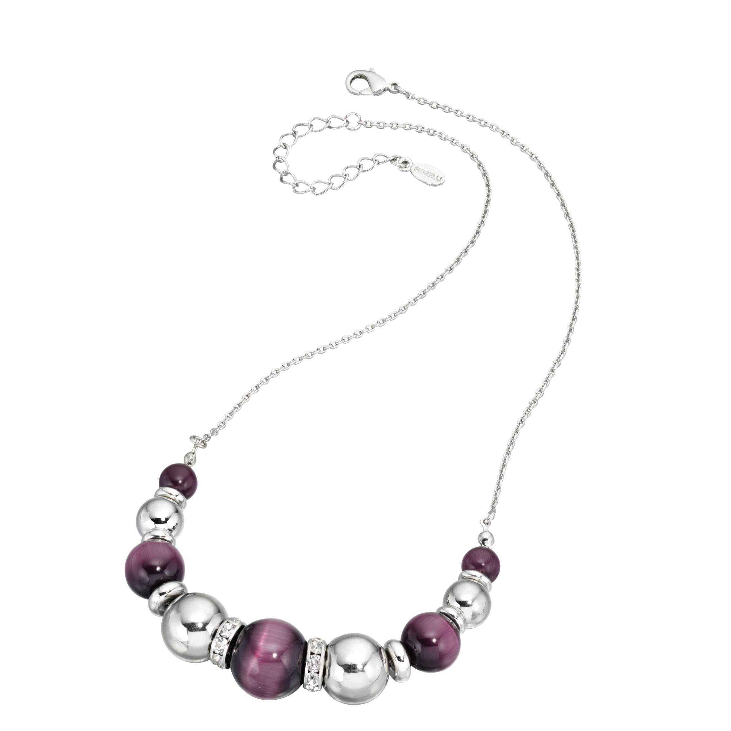 N-FIOR-43-fiorelli-purple-catseye-bead-necklace-xl - Make Me Beautiful - the clip on earrings specialists Fiorelli Purple Catseye Bead Neckace
