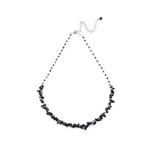 NL-LE-26 Look East Classic Petite Bead and Sequin Necklace - Black