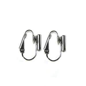 Clip On Earrings Converter Posts - Rhodium Silver